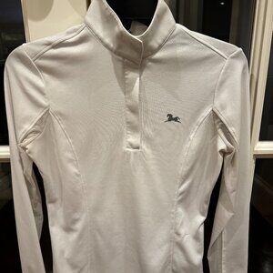 RJ Classics Long Sleeve White Show Shirt, Size XS